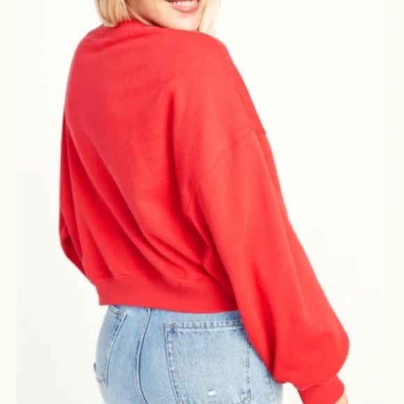 Old Navy Good Vibes Red Sweatshirt - Picture 3 of 9